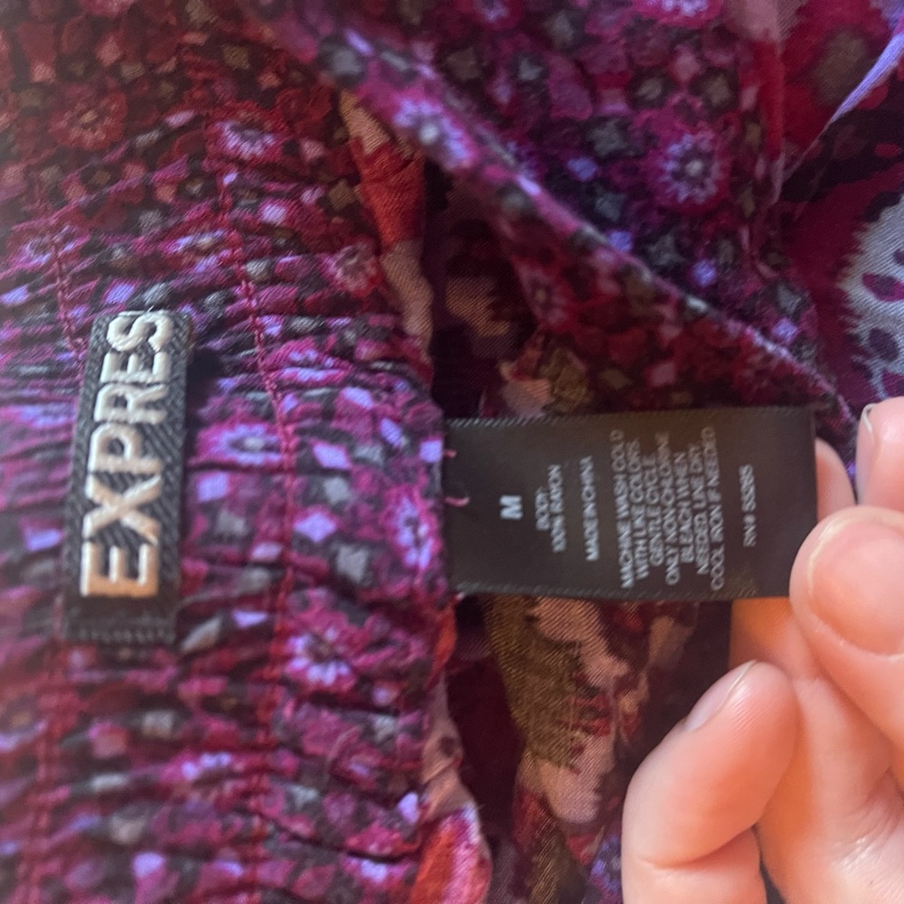 Express Patterned Multi-Colored Elastic Waist Sho… - image 3